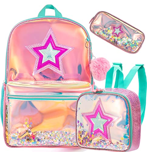 Backpack for Girls Backpacks Kids School Bookbag for Elementary Students Full Size Travel Bag with lunch box
