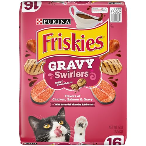 Purina Friskies Dry Cat Food, Gravy Swirlers - 16 lb. Bag