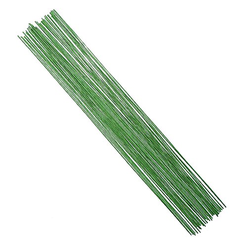 DECORA 18 Gauge Green Floral Stem Wire for Artificial Flower Making 16 inch,50/Package
