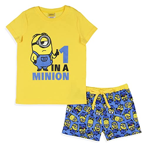 INTIMO Despicable Me Girls' Movie Minions 1 In A Minion Sleep Pajama Set Shorts (10/12) Multicolored