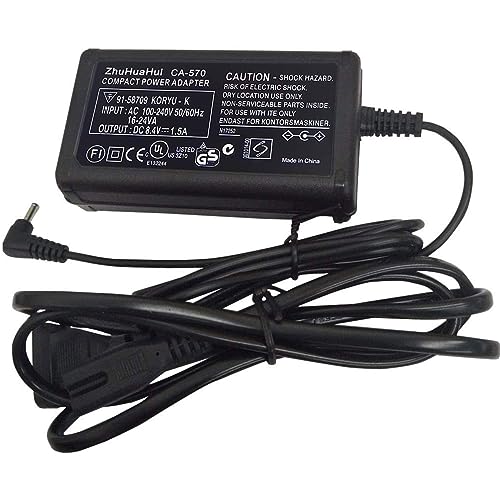 CA-570 AC Adapter Charger Compatible with Canon XA25,XA10,XA-20,Canon XA30,HG20,XH-A1,XA-30,Vixia HF100, XA11,HF G20, Vixia HF G20,FS3000,FS200,Vixia HG21,Vixia HFM31,Canon ZR60,HV30,HV20,HV20A,HV40
