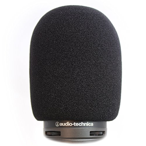 AT2020 Pop Filter by Vocalbeat - Audio Technica AT2035 Condenser Mic Foam Windscreen from Quality Sponge Material - Mic AT2020 USB Pop Windscreen Filters Recording and Background Noises - Black Color