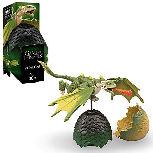 Mega Construx Game of Thrones Rhaegal Construction Set with character figures, Building Toys for Collectors (30 Pieces)