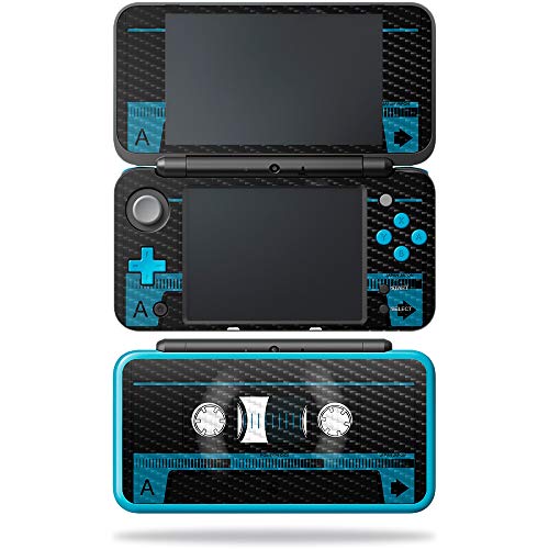 MightySkins Carbon Fiber Skin for Nintendo New 2DS XL - Squad | Protective, Durable Textured Carbon Fiber Finish | Easy to Apply, Remove, and Change Styles | Made in The USA (CF-NI2DSXL-Cassette Tape)