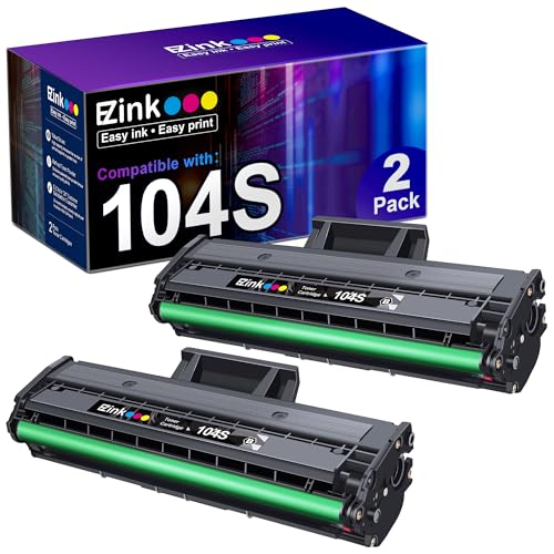 E-Z Ink (TM Compatible Toner Cartridge Replacement for Samsung 104 104S MLT-D104S to use with ML-1660 ML-1661 ML-1667 ML-1665 ML-1675 ML-1666 ML-1865 ML-1865W SCX-3205W Printer (Black, 2 Pack)
