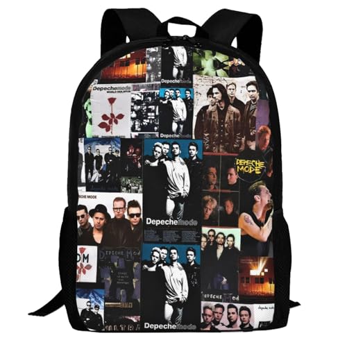 TUNLEY Depeche Rock Mode Band Backpack Large Capacity Leisure Travel Backpack Book Bag Outgoing Daypack 12.5x5.5x16.5 inch