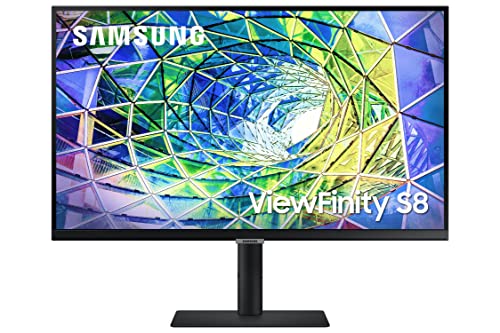 Samsung S80UA 27-Inch ViewFinity 4K UHD (3840x2160) Computer Monitor, HDMI, USB Hub with USB-C, HDR10 (1 Billion Colors), Built-in Speakers, Height Adjustable Stand (LS27A80DUNNXZA)