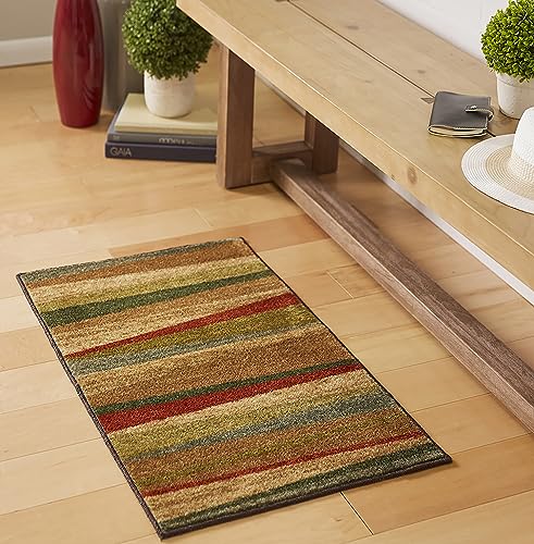Mohawk Home Mayan Sunset Stripe 2' 6' x 3' 10' Area Rug - Tan - Perfect for Living Room, Dining Room, Office