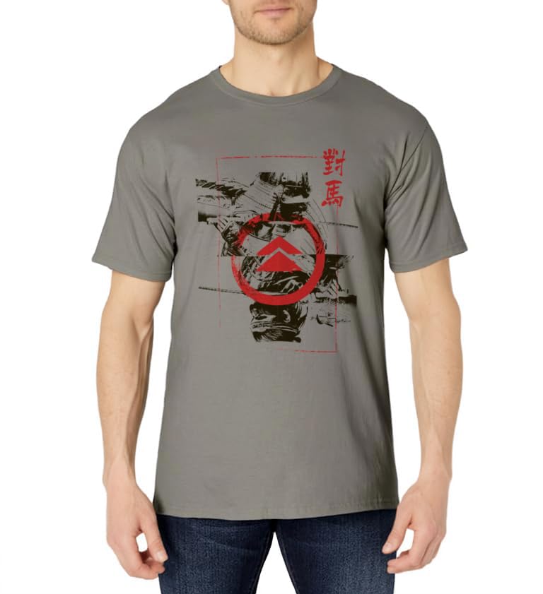 Ghost of Tsushima Mirrored Graphic with Crest T-Shirt