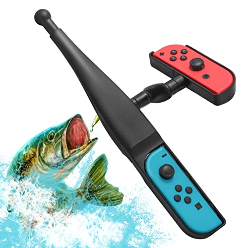 Fishing Rod for Nintendo Switch, Fishing Game Accessories Compatible with Nintendo Switch Legendary Fishing - Nintendo Switch Standard Edition and Bass Pro Shops: The Strike Championship Edition