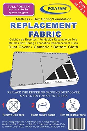 Bed Dust Cover – Cambric – Bottom Cloth/Replacement Fabric for Underside of Mattress Box Spring or Foundation