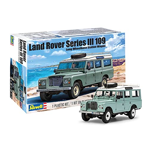 Revell 85-4498 Land Rover Series III 109 Model Truck Kit 1:24 Scale 184-Piece Skill Level 5 Plastic Model Building Kit, Blue