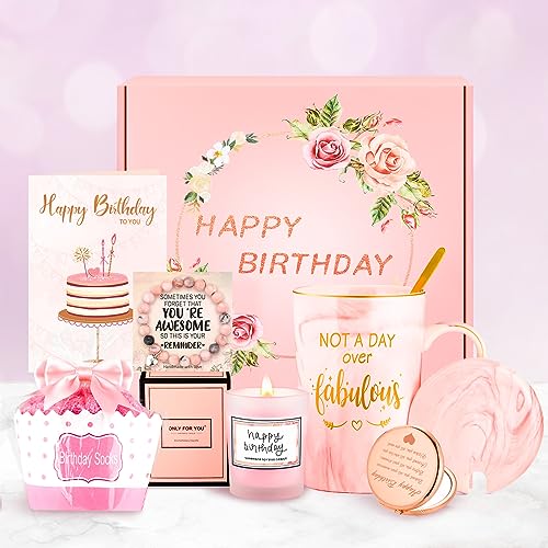 Birthday Gifts for Women Happy Birthday Gift Basket for Women Birthday Gifts Ideas Womens Gift for Birthday Box for Women Birthday Gifts for Friends Female Birthday Gift for Sister Coworker Her Bestie