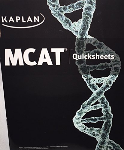 Kaplan MCAT Quicksheets - New Edition for 2016 Test - MM5104E