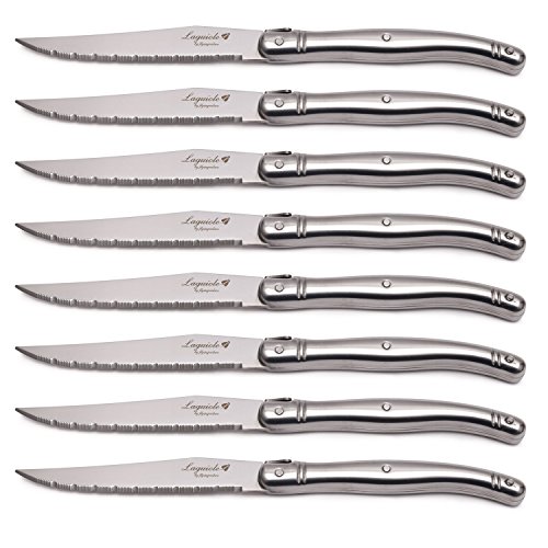 Laguiole By FlyingColors Laguiole Steak Knife 8 Set, Stainless Steel,8 Pieces Stainless Steel.