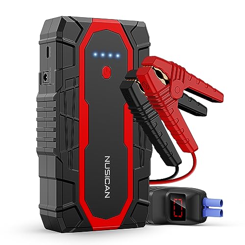 NUSICAN Car Jump Starter, 1500A Peak Portable Battery Charger Jump Starter for up to 7L Gas & 5.5L Diesel Engine, 12V Lithium Battery Booster Jump Pack with LED Light and USB Quick Charge 3.0