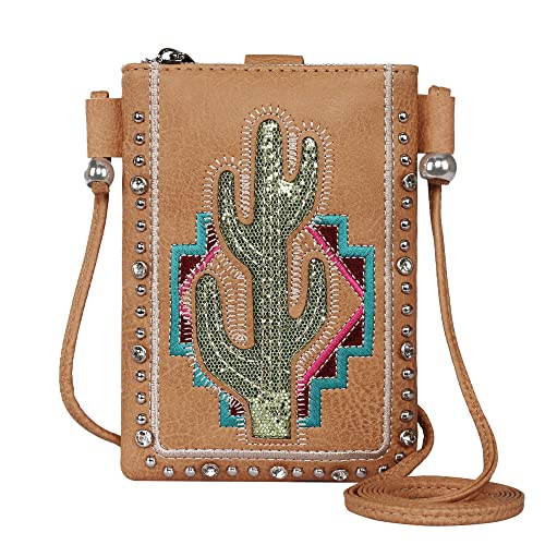 Montana West Crossbody Purse for Women Trendy Fringe Purses Western Cell Phone Crossbody Small Phone Purse Leather Womens Purses and Handbags Girls Sacs dame Bolsos de señora PH02-211BR