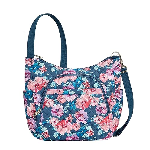 Travelon Anti-Theft Classic Crossbody Bucket Bag, Blossom Floral