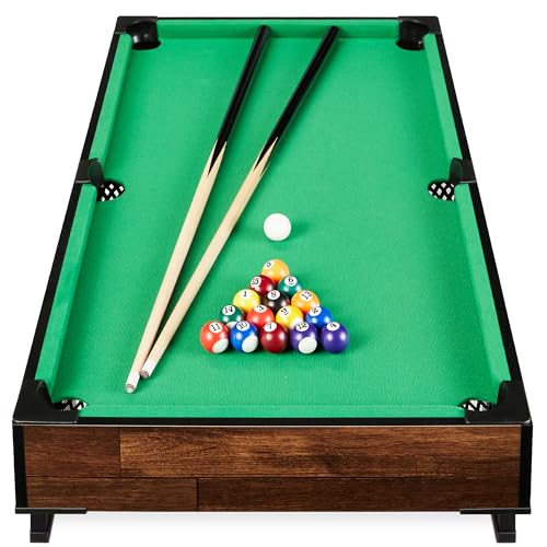 Best Choice Products 40in Tabletop Billiard Table, Pool Arcade Game Table for Living Room, Play Room, Game Room w/ 2 Cue Sticks, Ball Set, Storage Bag
