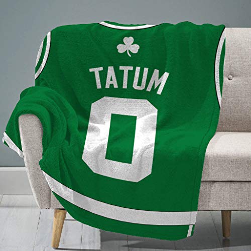 Sleep Squad Boston Celtics Jayson Tatum 60” x 80” Raschel Plush Blanket – A NBA Throw