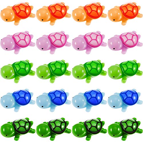 Jetec Animal Figure Sea Turtle Theme Miniature Figurines Ocean Ornaments Sea Turtle Figure for Ocean Animal Figurines DIY Home Garden Birthday Party Favor (Cute Style, 1.3 x 0.6 inches)