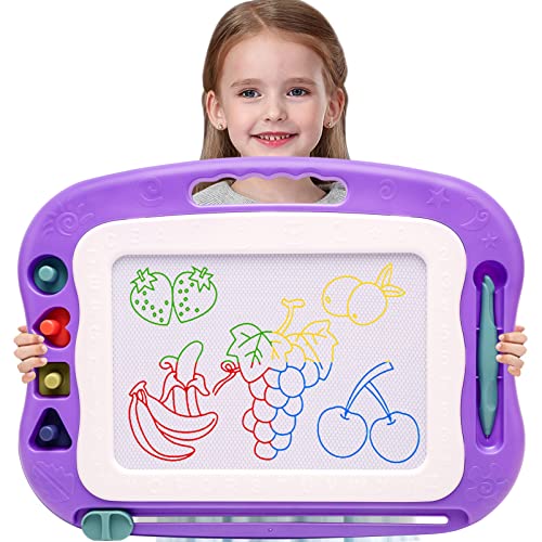 Wellchild Magnetic Drawing Board,Toddler Toys for Girls Boys 3 Year Old Gifts,Magnetic Doodle Board for Kids,Large Etch Magnet Sketch Doodle Pad Christmas Easter Valentines Day Gifts for Kids