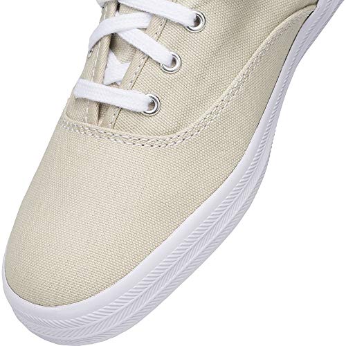 Keds Women's Champion Lace Up Sneaker, Stone Canvas, 7.5 Medium