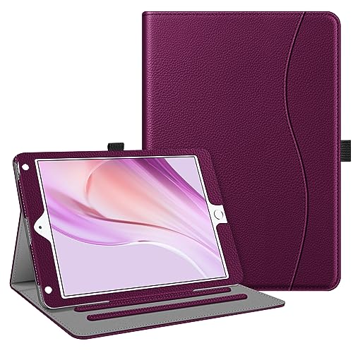Fintie Case for iPad 6th / 5th Generation (2018 2017 Model, 9.7 Inch), iPad Air 2 / iPad Air 1 (9.7 Inch) - [Corner Protection] Multi-Angle Viewing Stand Cover with Pocket, Purple