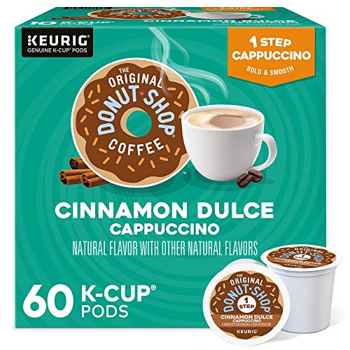 The Original Donut Shop One-Step Cinnamon Dulce Cappuccino, Keurig Single-Serve K-Cup Pods, 10 Count (Pack of 6)
