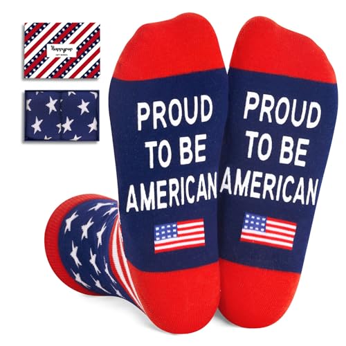 HAPPYPOP Patriots Gifts Native American Gifts American Flag Gifts For Men Women, America Flag Socks Patriots Socks USA Socks Patriotic Socks