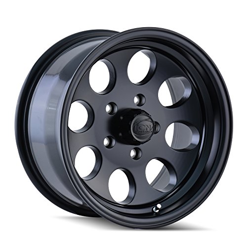 Ion Alloy Style 171 Matte Black Wheel with Machined Lip (16 x 8. inches /5 x 127 mm, -5 mm Offset)