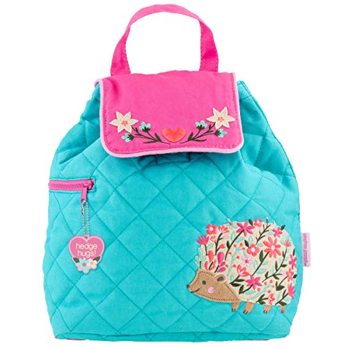 Stephen Joseph Kids' Unisex Toddler Back to School, Quilted Backpack, Hedgehog Turquoise, One Size