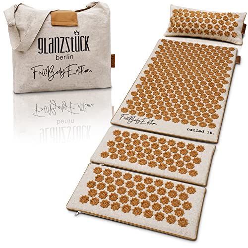 Glanzstück Berlin Health Collection XXL Acupressure Mat Set for Full Body for Tension Headaches Back Pain Stress