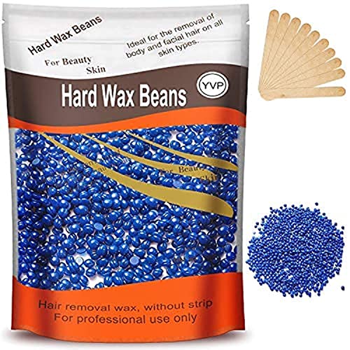 Hard Wax Beads for Hair Removal, Yovanpur Wax Beads for Sensitive Skin, Har Wax Beans for Coarse Hair, Waxing beads for Face, Eyebrow, Body, Bikini, Brazilian At Home 300g (10 Oz)/bag（Chamomile)