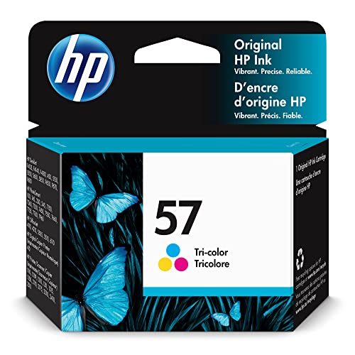 HP 57 Tri-color Ink Cartridge | Works with DeskJet F4100, 450, 5000, 9600; PhotoSmart 100, 200, 7000; OfficeJet 4000, 5500, 6110; Digital Copier Printer 410; PSC 1000, 2000 Series | C6657AN