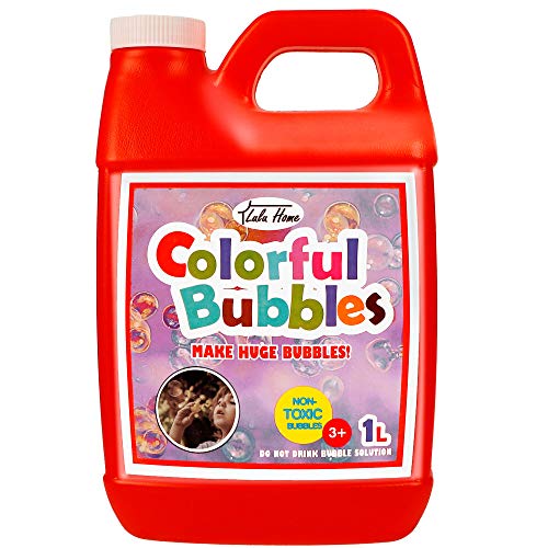 Lulu Home Concentrated Bubble Solution, 1 L/ 33.8 OZ Refill for Kids Bubble Machines, Giant Wands, Blowers - Halloween Party Favors