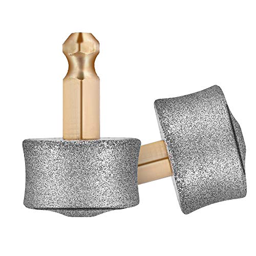 REXIPETS Dog Nail Grinder Replacement Head - Pet Nail Grinder Diamond Tip for Paws- 2 Pack Professional Dog Claw Grinder Bits Replaceable Diamond Nail Grinder Wheel (Tall)
