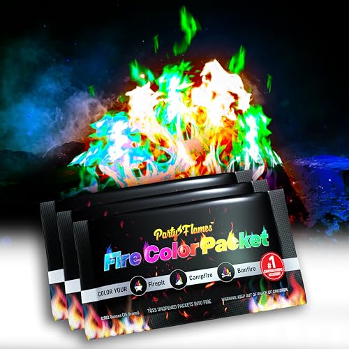 Fire Color Changing Packets Fire Pit (10 Pack) - Perfect for Any Campfire, Bonfire, Fire Pits & Outdoor Fireplaces - Perfect Magic Fire Cosmic Mystical Fire Campfire Accessories - Camping Games