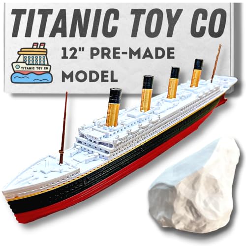 TitanicToyCo RMS Titanic Model Ship 1 Ft Long Assembled Titanic Toys For Kids, Historically Accurate Titanic Toy, Titanic Ship, Titanic Cake Topper, Titanic Figurine, Titanic Boat, Titanic Replicas