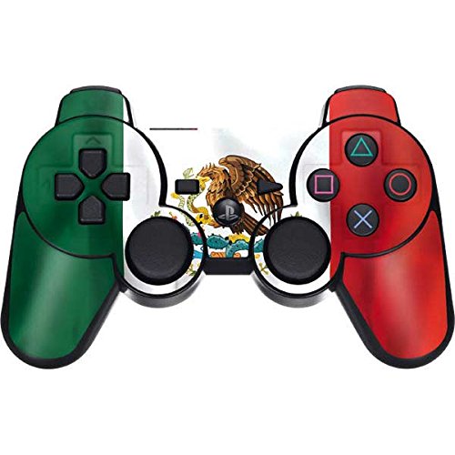 Skinit Decal Gaming Skin for PS3 Dual Shock Wireless Controller - Originally Designed Mexico Flag Design