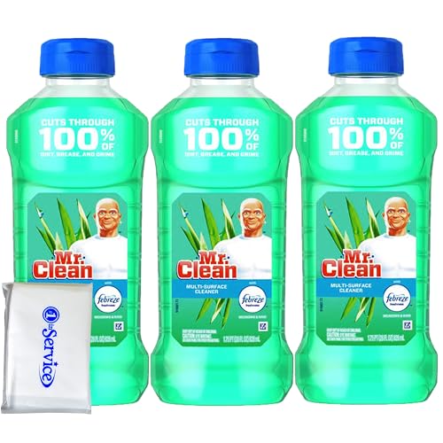 Number 1 In Service Mr Clean Multi Purpose Febreez Liquid Cleaner 28 Fluid Ounce, Febreez Cleaner Fresh Scent Cleaning Liquid Tissue Pack, 3 Pack