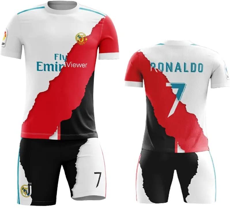 sSendy Custom Portugal #7 Legend Kids Football Soccer Youth Jersey Short (11-13 Years, Portugal-7)