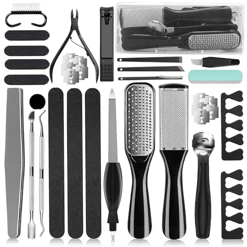 36 in 1 Pedicure Kit, Professional Pedicure Tools Foot Rasp Foot Dead Skin Remover for Home & Salon Care