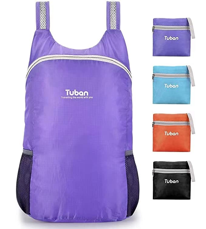 tuban Ultra Lightweight Packable Water Resistant Backpack for Travel Camping Outdoor Hiking Daypack