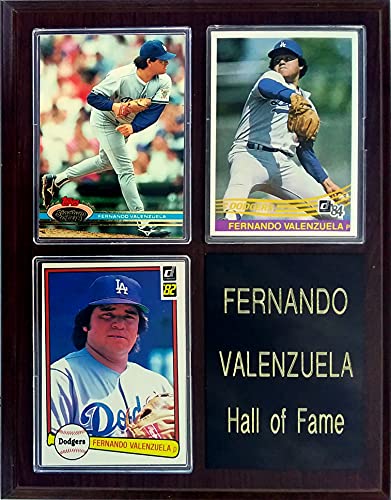 Frames, Plaques and More Fernando Valenzuela Los Angeles Dodgers 3-Card 7x9 Plaque
