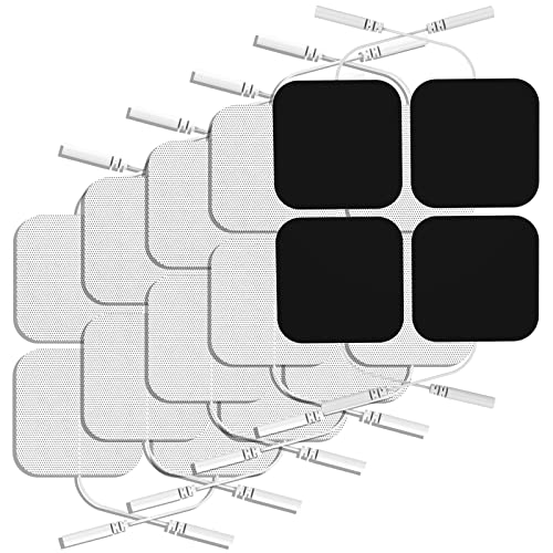 TENS Unit Replacement Pads, NURSAL Reusable TENS Electrode Pads 2x2 20pcs with Upgraded Self-Stick Performance for Electrotherapy, Compatible with AUVON TENS, TENS 7000, Etekcity, Nicwell Care Tens