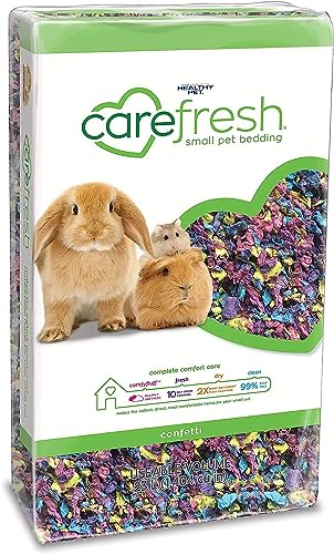 Carefresh 99% Dust-Free Confetti Natural Paper Small Pet Bedding with Odor Control, 23 L