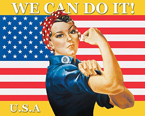 HUNTINGTON GRAPHICS Rosie The Riveter - We Can Do It Art Poster Print (20x16)