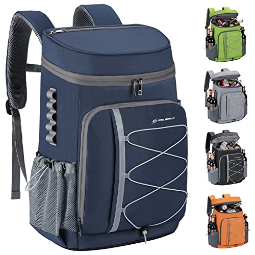 Maelstrom Cooler Backpack,35 Can Backpack Cooler Leakproof,Insulated Soft Cooler Bag,Beach Cooler Camping Cooler,Ice Chest Backpack,Travel Cooler for Grocery Shopping,Kayaking,Fishing,Hiking,Blue