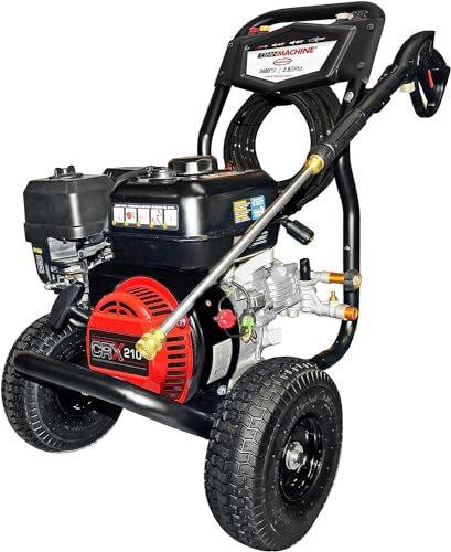 SIMPSON Cleaning CM61083 Clean Machine 3400 PSI Gas Pressure Washer, 2.5 GPM, CRX Engine, Includes Spray Gun and Wand, 4 QC Nozzle Tips, 5/16-in. x 25-ft. MorFlex Hose, 49-State